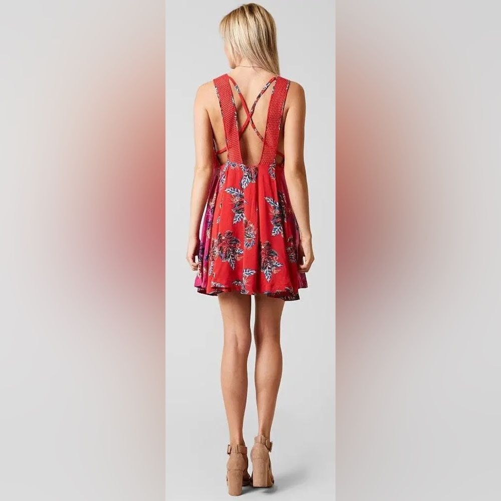 Free People Thought It Was A Dream Printed Mini Dress (Size S) - Picture 5 of 14
